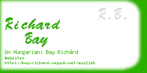 richard bay business card